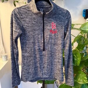 VS Pink Gray Quarter-Zip Pullover St. Louis Cardinals